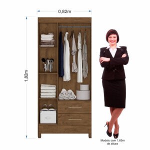 GUARDA ROUPA MOVAL LIMA 951440 BRANCO/ROSA - Imagem 3