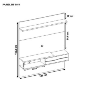 PAINEL NOTAVEL NT 1155 243 FREIJO TREND/PRETO TX - Imagem 3